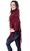 Simplicity Ponchos for Women Knitted Pullover Sweater Poncho Shawl Burgundy