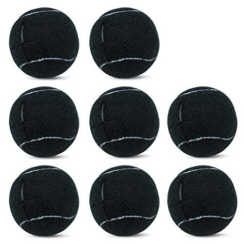 Magicorange 8PCS Precut Walker Tennis Balls for Furniture Legs and Floor Protection, Heavy Duty Long Lasting Felt Pad Glide Coverings (Black)