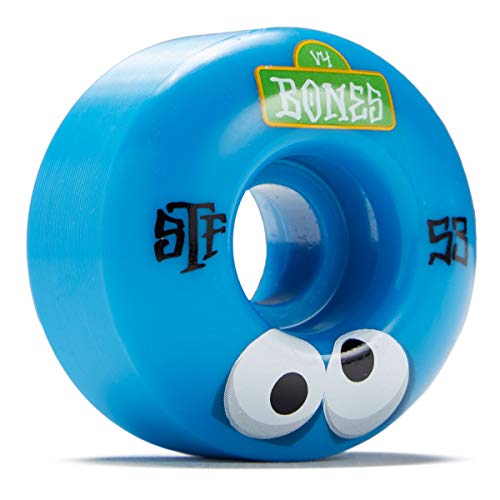 Bones STF Googly Eyes V4 Skateboard Wheels - Blue - 53mm