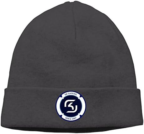 Vowoi SK Gaming Logo Winter Knit Cap Knitted Woolen Hat Cap Beanie Cap For Unisex Black