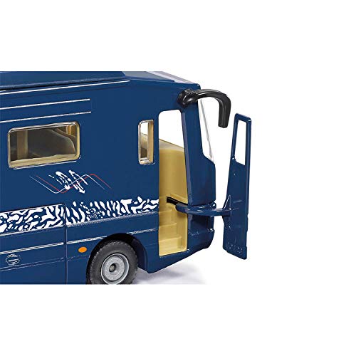 siku 1943, Volkner Wohnmobil, 1:50, Metall/Kunststoff, Blau, Inkl. Spielzeugauto, Bewegliche Teile – Bild 6