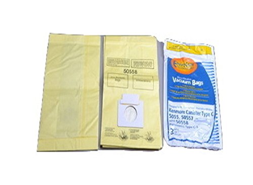 Kenmore 5055 Canister Style C Microlined Paper Bags 3 PK # 137,136SW