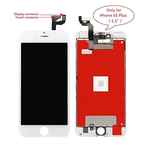 for White iPhone 6s Plus Screen Replacement Retian LCD Touch Screen Digitizer Fram Assembly Full Set with Tools + Instructions by Brinonac (E2)