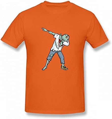 LNAUC Dabbing Zombie Halloween DAB Tshirt Printed Cotton T-Shirts Tops Logo Best Quality Man Tee Orange