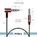 AUX Cable with Mic, Mabee® (3ft) 3.5mm Male Universal Gold Plated and Angled Design Auxiliary Audio Stereo with Microphone for Vehicle, Tablet, Computer, Phone,, Mp3 and Other Audio Devices