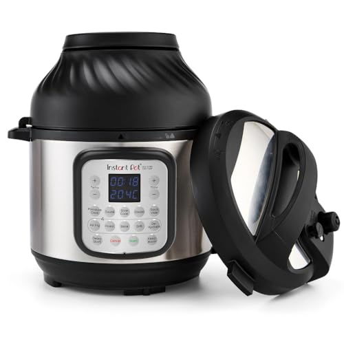 Duo Crisp + Hot Air Fryer 11-in-1 Electric Multi-Cooker 5.7 L - Pressure Cooker, Air Fryer, Slow Cooker, Steamer, Sous Vide Device, Dehydrator with Grill, Keep Warm and Baking Function