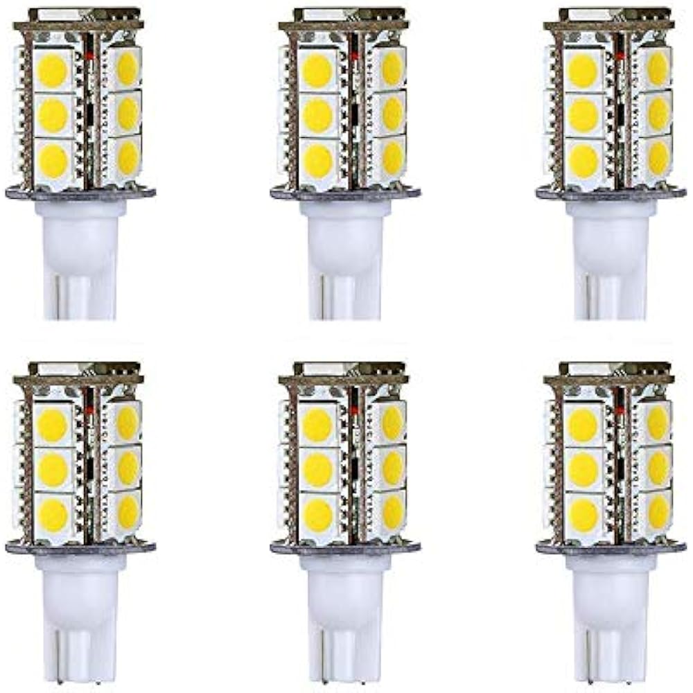 T5 T10 Wedge Base LED Light Bulbs High Brightness 12VAC/DC 3Watt Cool