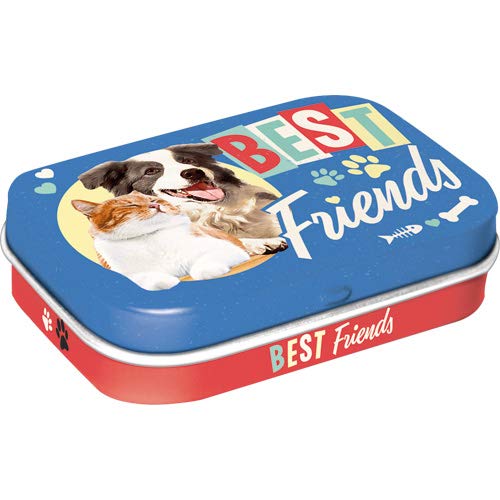 Nostalgic-Art-81387-Animal-Club-Best-Friends-Cat-Dog-Mint-Box