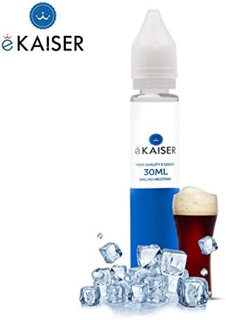 eKaiser Flavours 0mg E-Liquid Short Fill 50/50 PG/VG 30ml Shortfill Reusable Bottle No Nicotine Ice Cola Flavour E-Liquid for E-Cigarettes and Eshisha