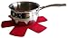 Flower Pots and Pan Protectors best 5-piece set to keep kitchenware free of scratches or marring when stacking or nesting cookware accessories (Red)