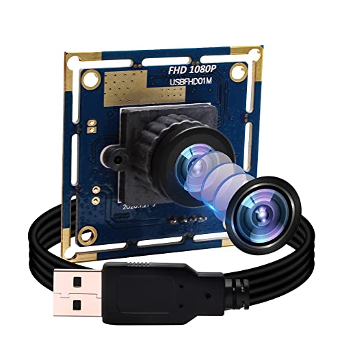 Megapixel USB Camera HD 1080P Webcam with 170 Degree Fisheye Lens,High  Speed USB Camera Module VGA 100fps 720P 60fps,Machine Vision,Plug and 