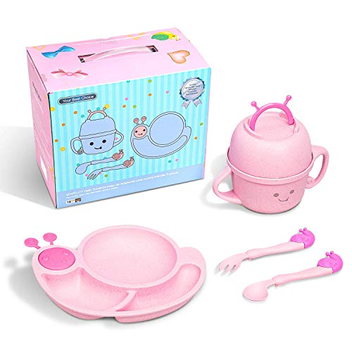 SPARKJOY 6Piece Divided Plate Bowl Set For Toddler KidsBPA Free