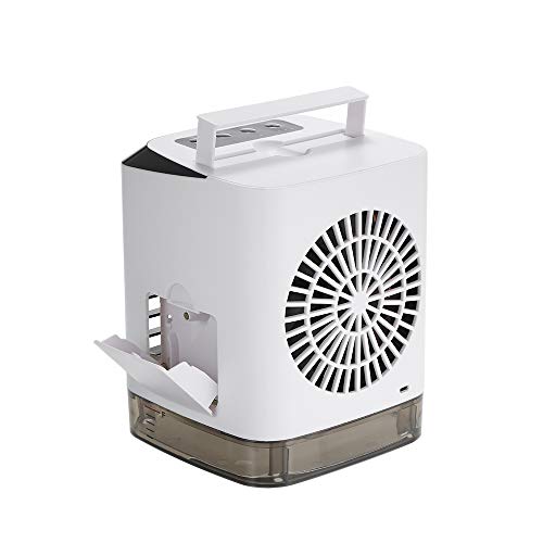 Decdeal Mini Portable Air Conditioner Humidifier Evaporative Air Cooler USB Desktop Purifier Cooling Fan with 7 Color LED Light for Home Office Car