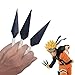 IDOXE Naruto Konoha Leaf Village Shinobi Headband with Naruto Ninja Props Kunai Plastic Toy for Anime Cosplay 4 Set