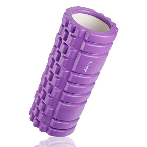 SYOURSELF Foam Roller for Muscle Massage-13" x 5.5", EVA, Trigger Point-Deep Tissue, Myofascial Release, Physical Therapy for Pain Relief, Exercise, Yoga, Pilates+Instructions, Carry Bag(Purple) - Thumbnail 3