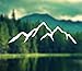 Decal - Mountains Silhouette - Car Decal, Laptop Decal, Macbook Decal, Ipad Decal (2