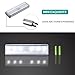Closet Lights 6 LEDs Mini Size Motion Sensor Night Light Wall Cabinets Lighting Closet Drawer Stairs Step with Security Light Bed Lights, Battery Powered(2-Pack)