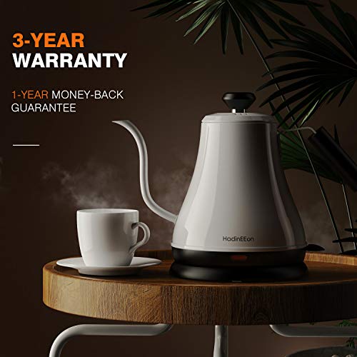 HadinEEon Electric Gooseneck Kettle 100 Stainless Steel BPAFree Tea