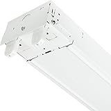 8 ft. LED Ready Suspended Strip Fixture 4 Lamp White Finish PLT 55028