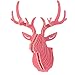 A.B Crew Vintage Style DIY 3D Puzzle Deer Head Wall Hanging Decor(Red)