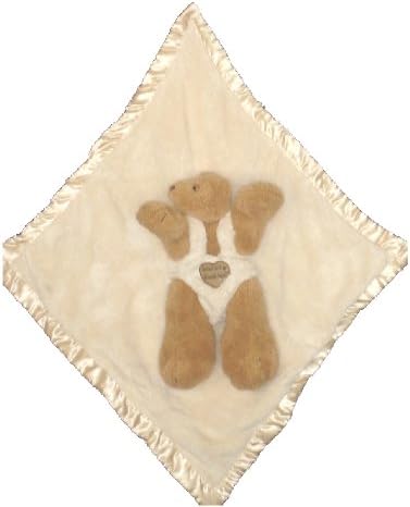 Blankie Buddies 2-in-1 Super Soft Security Blanket 18"x18" Beige Blanket w/Brown Bear 12" Long