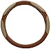 ABN Brown PVC Leather Steering Wheel Cover, 14.75-15” Universal Fit 15-Inch, Two-Toned