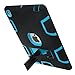 iPad 4 Case, iPad 3 Case, iPad 2 Case - E LV iPad 4 3 2 Case Cover - Shock-Absorption / High Impact Resistant Hybrid Dual Layer Armor Defender Full Body Protective Case Cover with 1 Stylus - BLACK / TURQUOISE