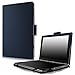 Infiland Lenovo Yoga Book Case, Folio Premium PU Leather Stand Cover for Lenovo Yoga Book 2-in-1 10.1-Inch Tablet (Android and Windows Version) -Navy