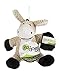goDog Checkers Donkey With Chew Guard Technology Tough Plush Dog Toy, Tan, Small