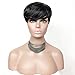 AIWEISE Human Hair Short Bob Wigs Short Pixie Cut Wigs Layered Cut Wig for Black Women