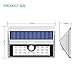 Litom Super Bright Motion Sensor Wall 2nd Generation LED Solar Wireless Security Waterproof Lighting for Outdoor Garden Patio Yard Garage RV, (Silver)