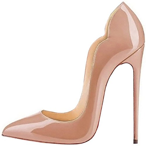 Comfity Women's Relia Patent Stiletto High Heels Pointed Toe Spring Summer Autumn Party Pumps 6 M US