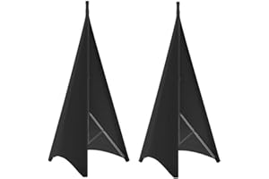 Fuuroottly Universal Dj Light Speaker Stand Skirt Tripod Scrim Cover with Stretchable Polyester Material, 2 Pcs