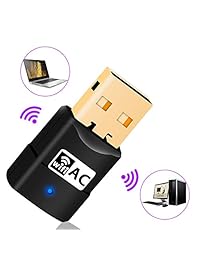 Adaptador WiFi USB   Adaptador inalámbrico de correa dual de 600 Mbps, adaptador WiFi Dongle para PC Desktop Laptop Mac, compatible con Windows 10 8 8.1 7 Vista XP 2000, Mac OS 10.6 10.14, Plug and Play