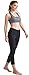 Oalka Women's Yoga Capris Running Pants Workout Leggings Dye-Black XL