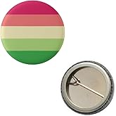 Aroflux New Version Pride Flag Pin 1” Round Circle Shape Metal Button Pin Badge Pinback 1 inch Pin 25 mm 2.5 cm