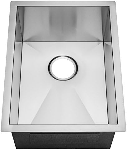 Golden Vantage 15" x 20" x 9" Handmade 18 Gauge Stainless Steel Under Mount Single Bowl Basin Kitchen Sink