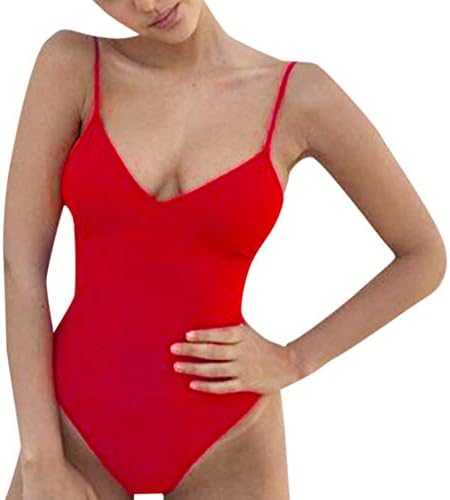 Jinjiums Womens Monokini Swimwear One Piece Swimsuit Athletic Training Racerback Bathing Suit Ruched Tummy Control Beachwear