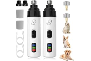 Heusom Silent Groom Pro Nail Grinder, 2026 Upgraded Dog Silent Nail Grinder for Dogs Silent Dog Nail Trimmer, Electric Dog Na