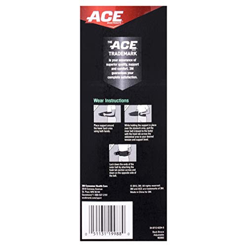 ACE 902002 Adjustable Back Brace, Stabilizing Support and Comfort