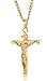 FIBO STEEL Stainless Steel Mens Womens Cross Necklace Crucifix Pendant, 24 inches