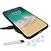 PortPlugs Lightning Dust Plugs for iPhone 11/X/8/7 - Curved Design Anti-Dust Port Protectors with Cleaning Brush, Clear (10-Pack)