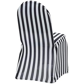 Your Chair Covers Stretch Spandex Chair Cover Striped Black And White Wedding Slip Covers Premium Quality Chair Cover