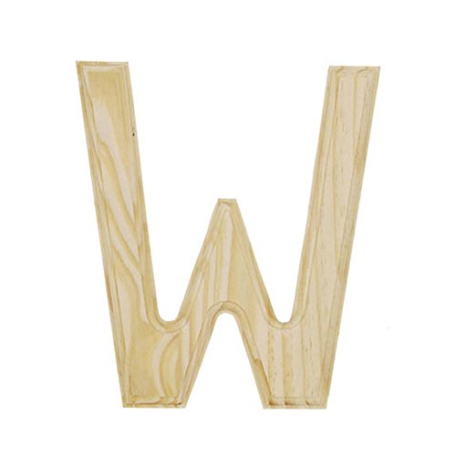 6" Blank Unfinished Wooden Letter W