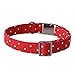 Unique style paws Cotton Dog Collar with Bow Puppy Collar with Red White Round Dot for Small Medium Large Boys Girls Dogs