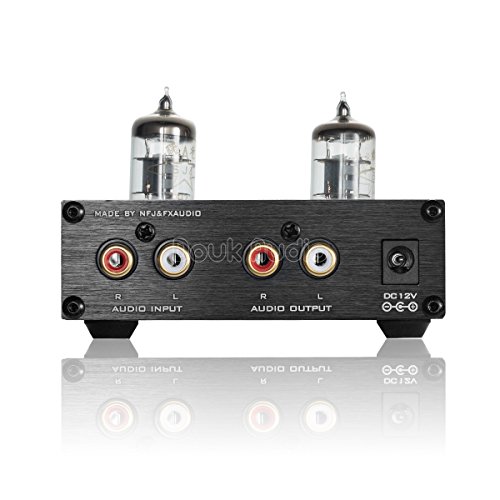 Nobsound Mini 6J1 Vacuum Tube Preamplifier Hi-Fi Stereo PreAmp Treble & Bass & Volume Control (Black) - Thumbnail 3