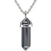Justinstones Hexagonal Pointed Reiki Chakra Pendant Stainless Steel Chain Necklace 20" Iron Gift Box
