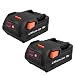 Biswaye 2 Pack 18V 4.0Ah Lithium Ion Replacement Battery for RIDGID 18V Drill R840087 R840083 R840086 R840085 R840084