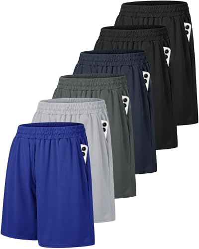 BALENNZ 7 Pack Mens Basketball Shorts with Pockets Mens Shorts