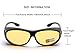 Night Vision Glasses HD Yellow Polarized for Driving Wrap Around Sunglasses Over Prescription Eyewear Anti Glare (Cloth & Strap Included)